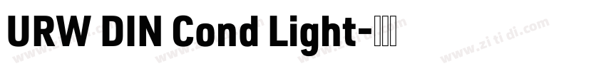 URW DIN Cond Light字体转换